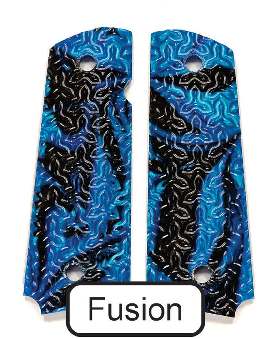 Blue & Black Pearl 1911 Grips (Full Size)