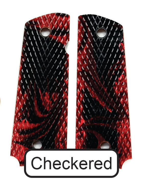 Red & Black Pearl 1911 Grips (Full Size)