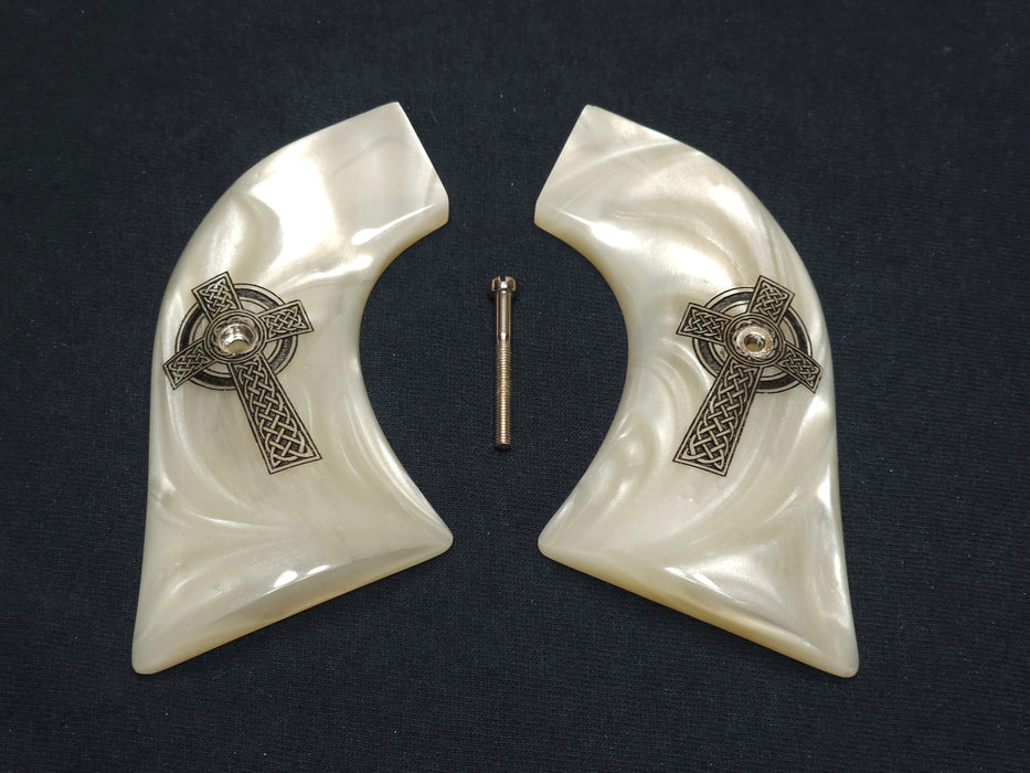 Pearl Celtic Cross Ruger Vaquero/Blackhawk/Wrangler Grips