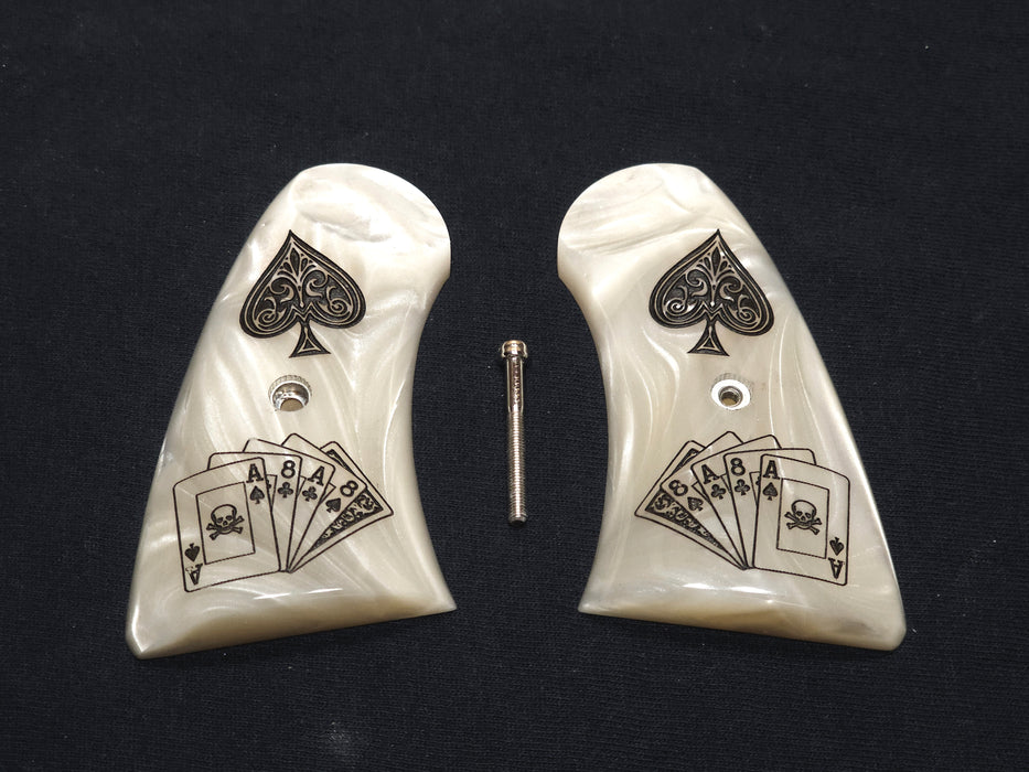 Pearl Dead Man's Hand Uberti Schofield Grips