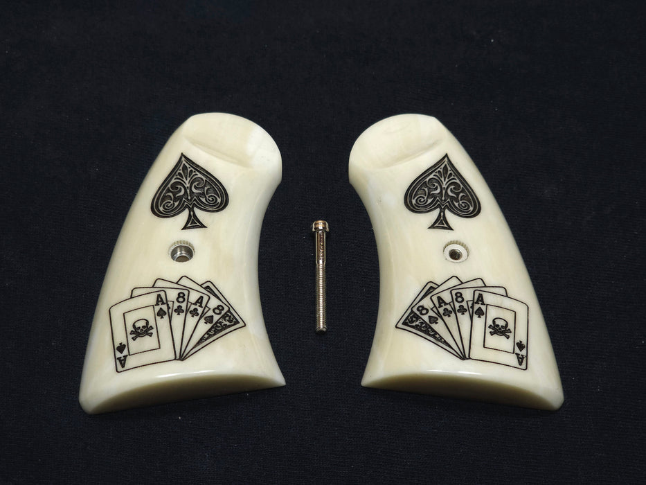 Faux Ivory Dead Man's Hand Uberti Schofield Grips