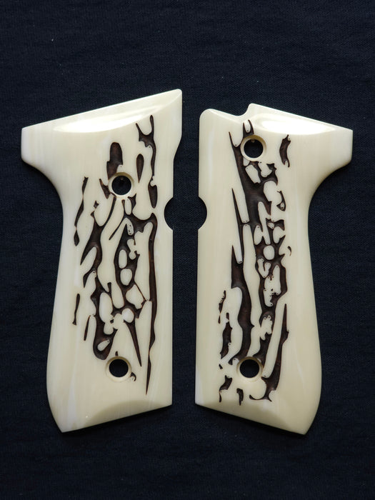 Faux Stag Beretta 92fs Grips