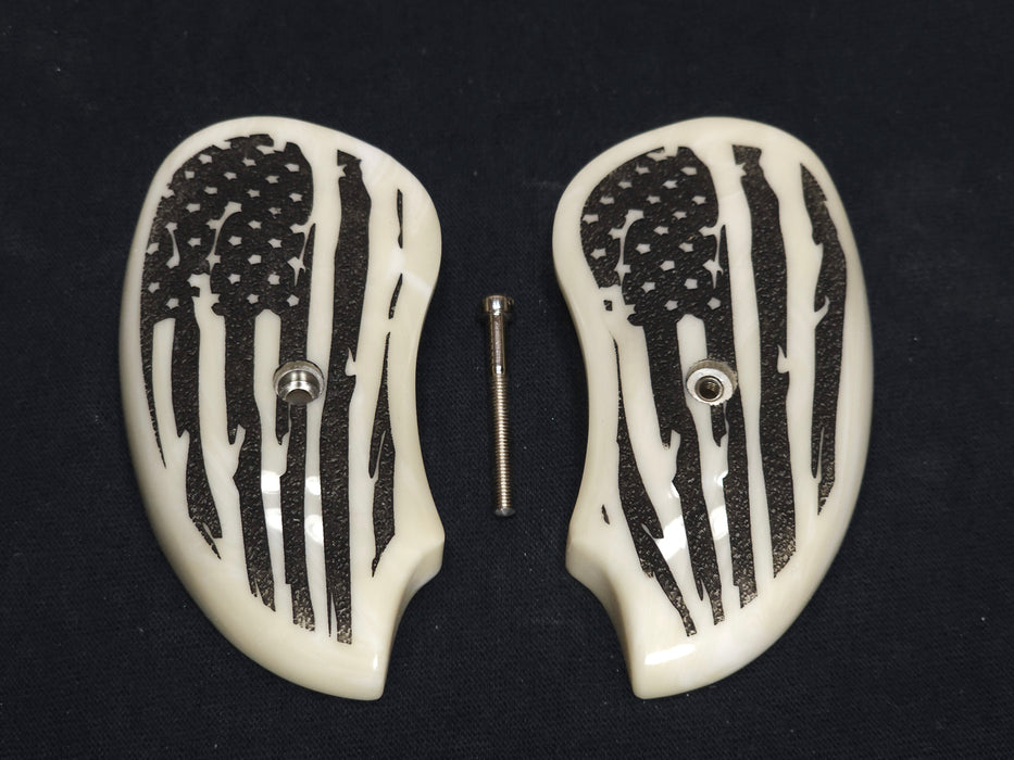 Faux Ivory American Flag Extended Bond Arms Derringer Grips