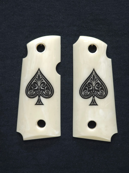 Faux Ivory Spade Kimber Micro 380 Grips