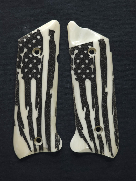 Faux Ivory American Flag Ruger Mark IV Grips
