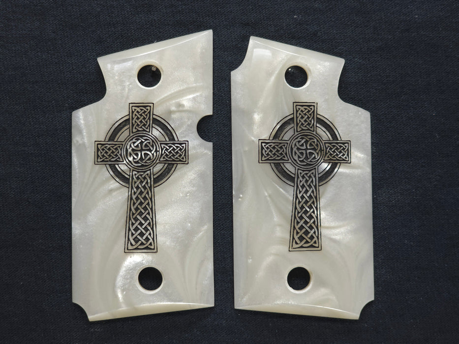 Pearl Celtic Cross Sig Sauer P938 Grips