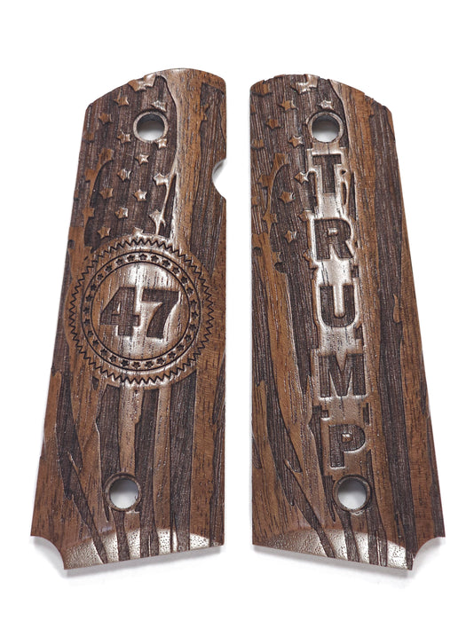 Walnut Trump 47 1911 Grips (Full Size)