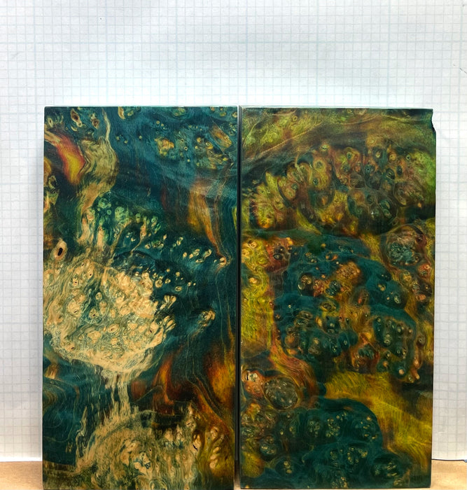 Dyed Box Elder Burl Custom scales #280