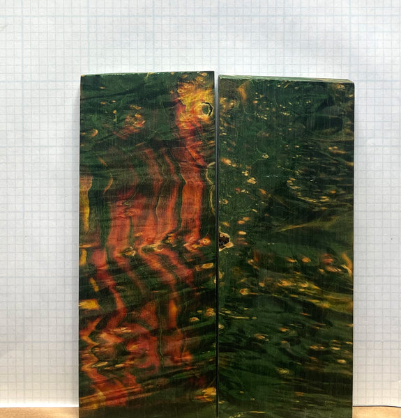 Dyed Box Elder Burl Custom scales #289