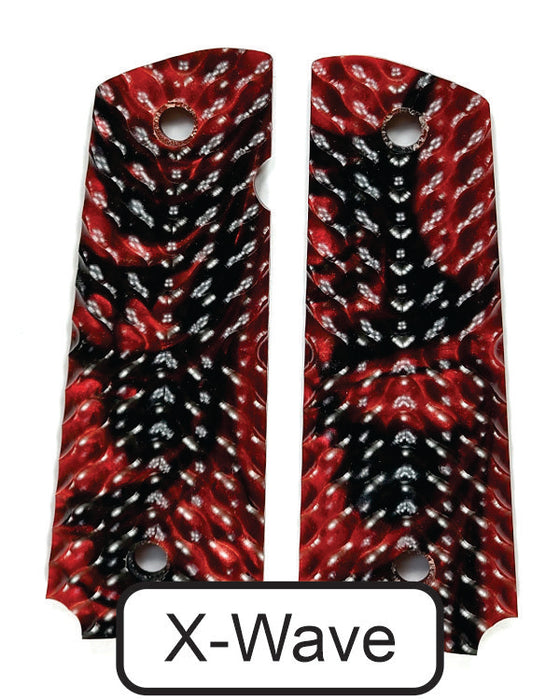 Red & Black Pearl 1911 Grips (Full Size)
