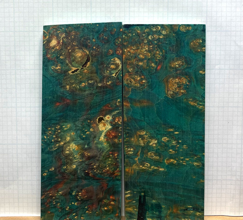 Dyed Box Elder Burl Custom scales #290