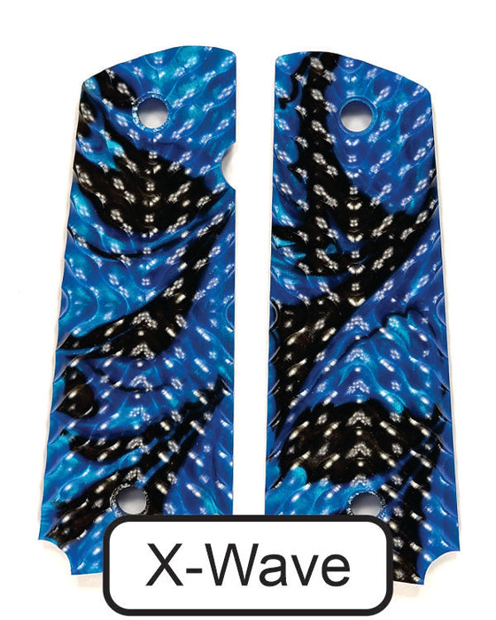 Blue & Black Pearl 1911 Grips (Full Size)