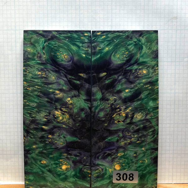 Dyed Box Elder Burl Custom scales #308