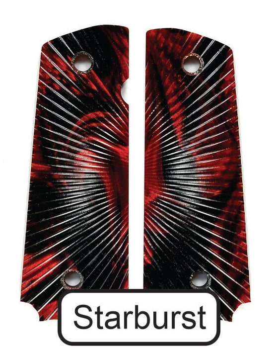 Red & Black Pearl 1911 Grips (Full Size)