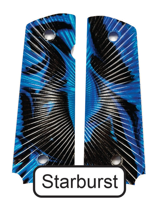 Blue & Black Pearl 1911 Grips (Full Size)