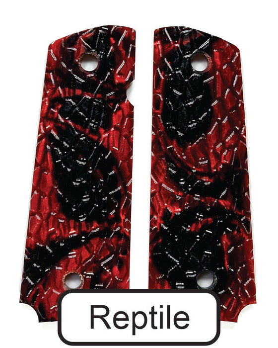 Red & Black Pearl 1911 Grips (Full Size)