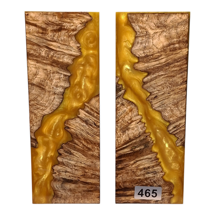 Amboyna Burl & Yellow Pearl Scales #465