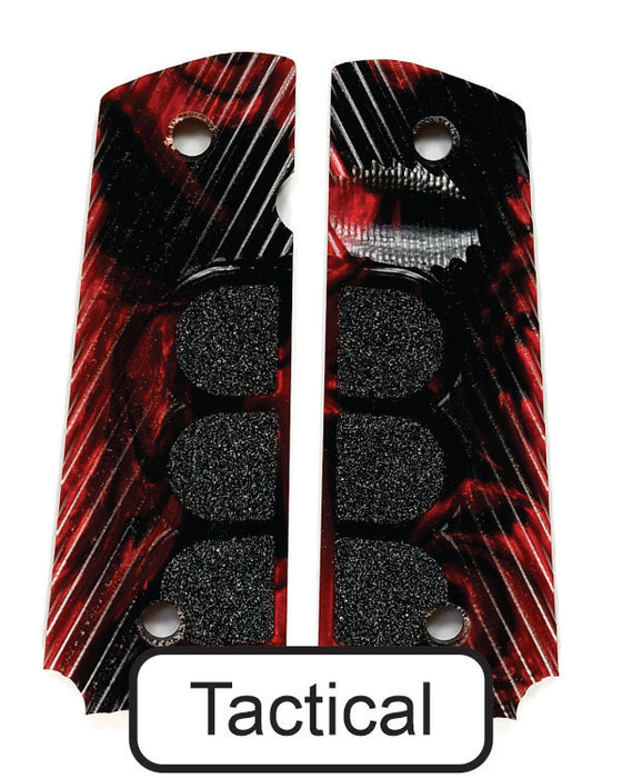 Red & Black Pearl 1911 Grips (Full Size)