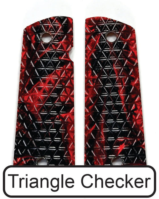 Red & Black Pearl 1911 Grips (Full Size)