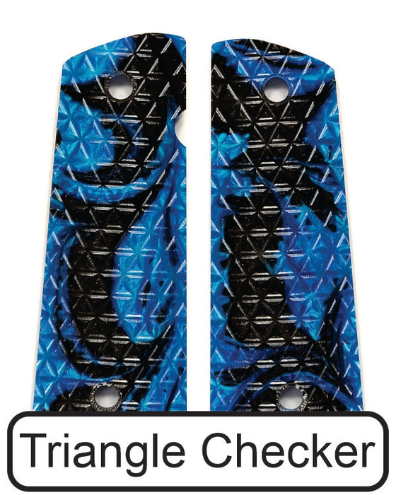 Blue & Black Pearl 1911 Grips (Full Size)