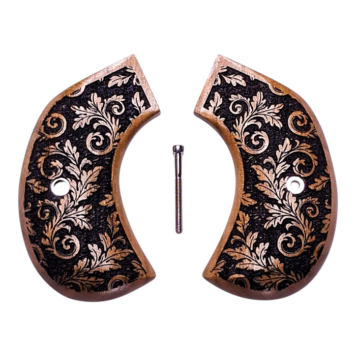 Cherry Inked Floral Ruger Vaquero Birdshead Grips