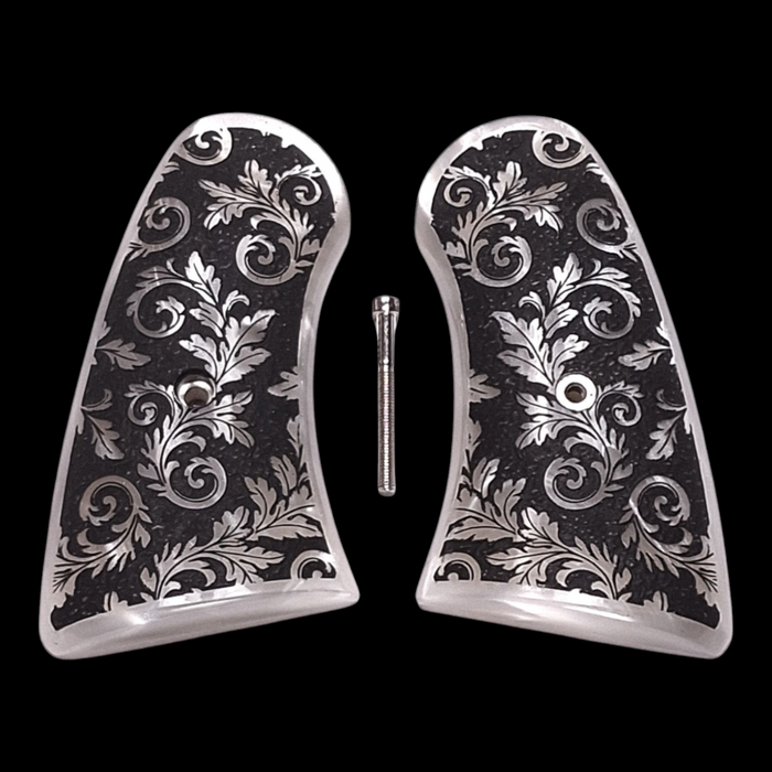 Pearl Floral Scroll Uberti Schofield Grips