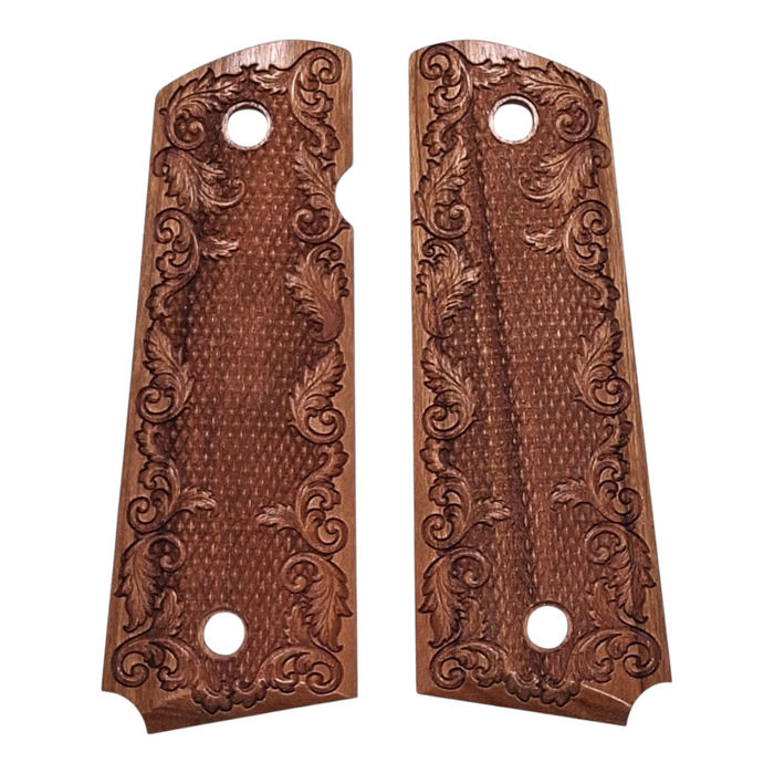 CLEARANCE-Cherry Floral Border 1911 Grips (Full Size)