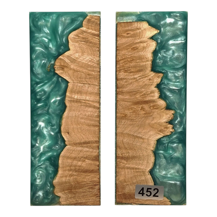 Maple Burl & Turquoise Pearl Scales #452