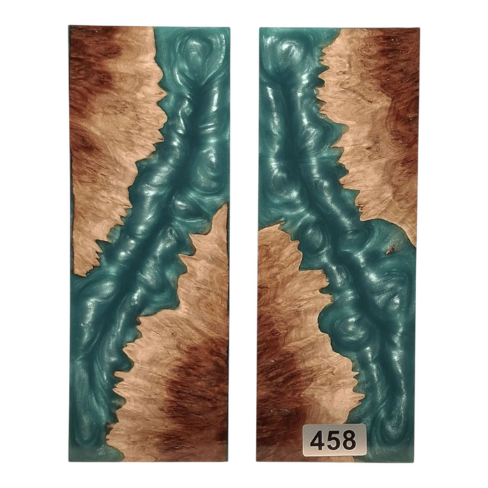 Mallee Burl & Teal Pearl Scales #458