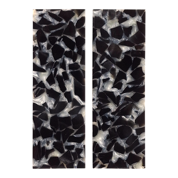 White w/ Black Opaque Terrazo Pearl Scale Sets