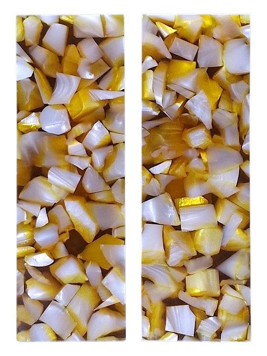 Transparent Amber & White Terrazzo Pearl Scale Sets