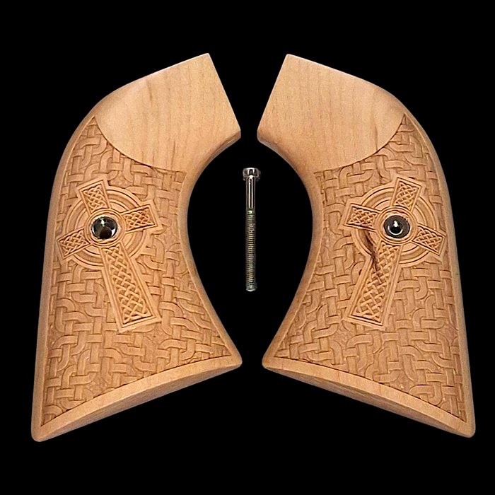 CLEARANCE - Maple Braided Celtic Cross Ruger New Vaquero Grips