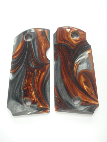 Copper & Silver Pearl Kimber Micro 9 Grips