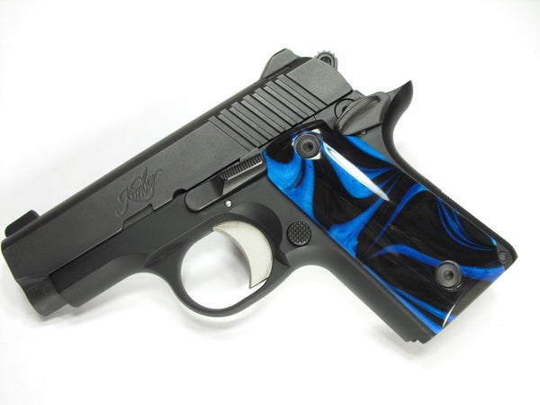 Black & Blue Pearl Kimber Micro 380 Grips