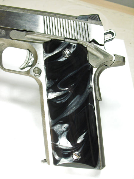Black & Silver Pearl Coonan .357 Grips