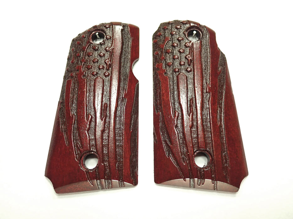 Rosewood American Flag Kimber Micro 9 Grips