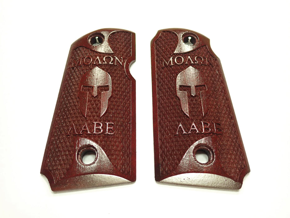 Rosewood Molon Labe Spartan #1 Kimber Micro 9 Grips X