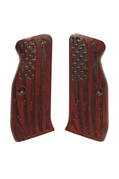 --Rosewood American Flag CZ-75 Grips