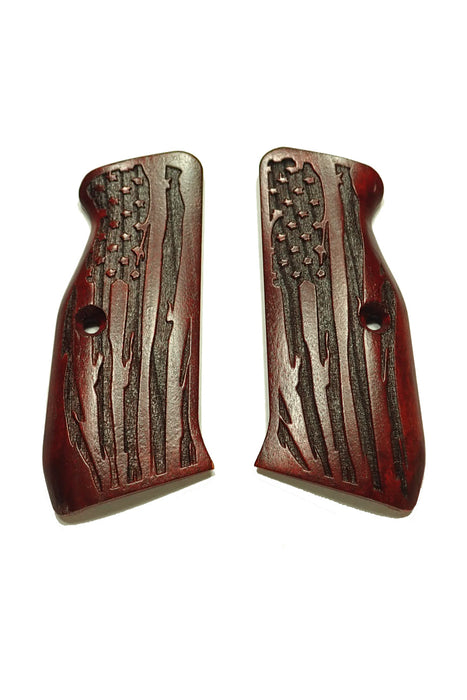 Rosewood American Flag CZ-75 Grips X