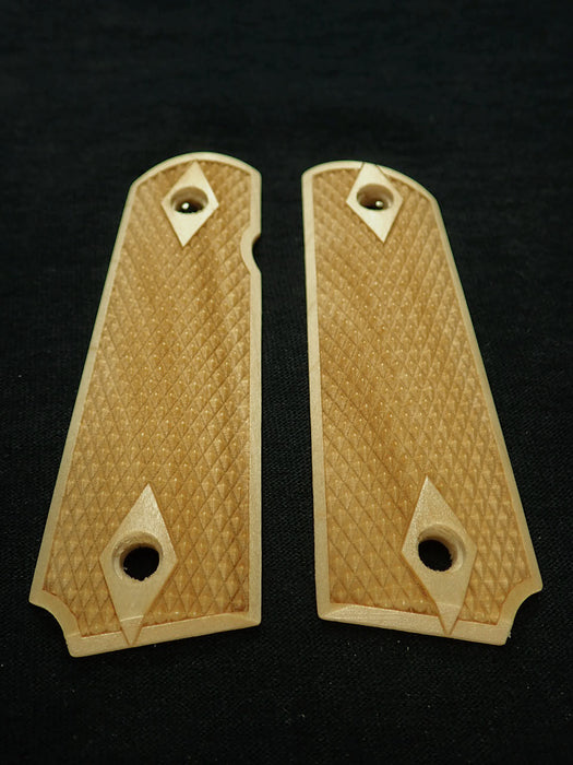 Maple Double Diamond Checkered Grips Compatible/Replacement for Browning 1911-22 1911-380