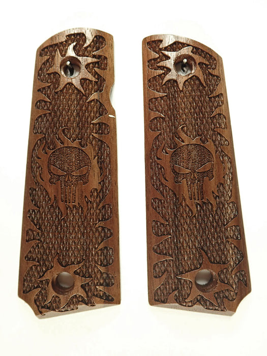 Walnut Punisher #1 Grips Compatible/Replacement for Browning 1911-22 1911-380 X