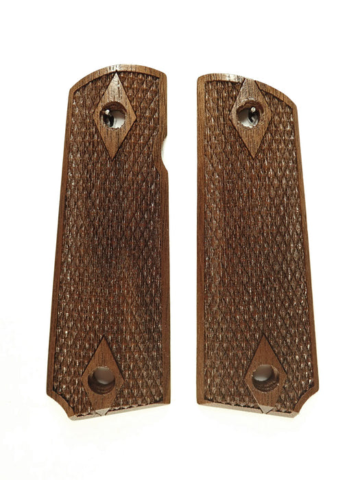 Walnut Double Diamond Checkered Grips Compatible/Replacement for Browning 1911-22 1911-380
