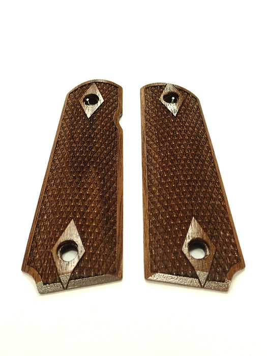 Walnut Double Diamond Checkered Grips Compatible/Replacement for Browning 1911-22 1911-380
