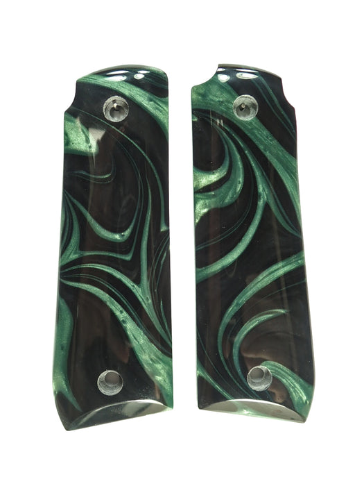 Dark Green & Black Pearl Ruger Mark IV 22/45 Grips
