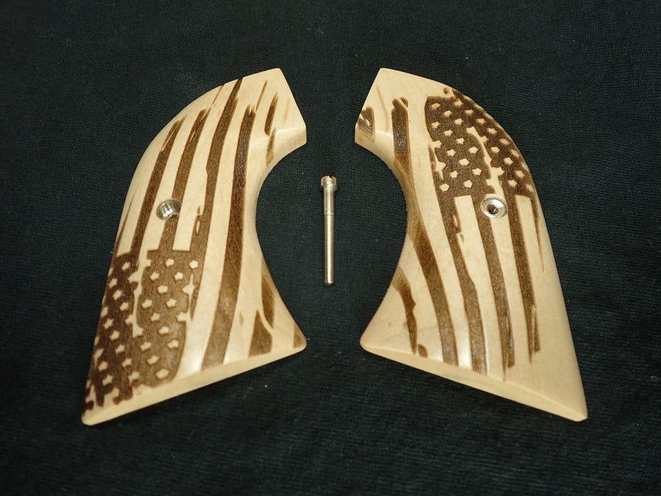 Maple American Flag Ruger New Vaquero Grips