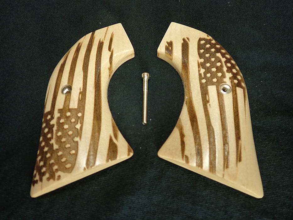 Maple American Flag Ruger Vaquero/Blackhawk/Wrangler Grips X