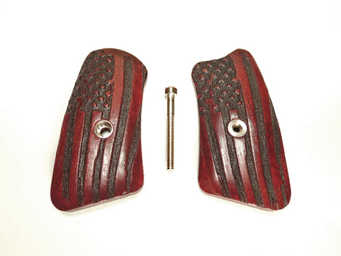 Rosewood American Flag Ruger Sp101 Grip Inserts