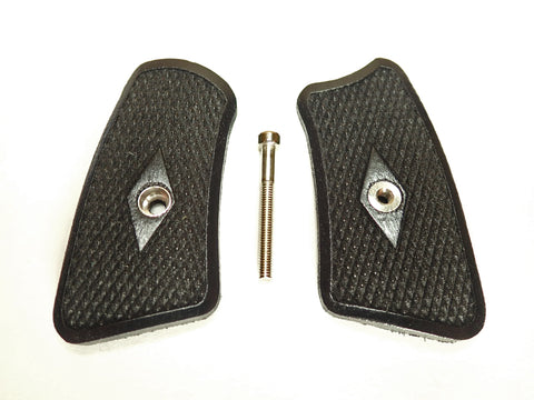 Ebony Double Diamond Checker Ruger Sp101 Grip Inserts