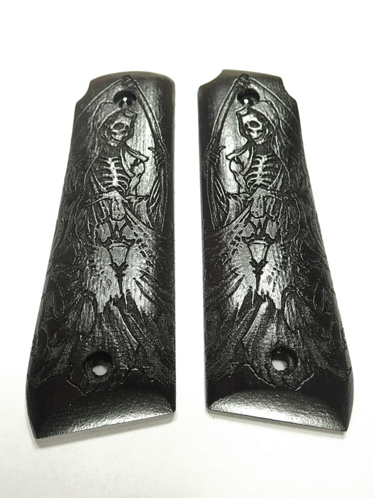 Ebony Grim Reaper Ruger Mark IV 22/45 Grips X