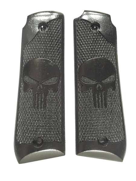 Ebony Punisher Ruger Mark IV 22/45 Grips Checkered Engraved Textured #2